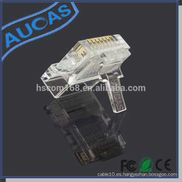 Conector de cable de red rj45 sin blindaje Cat5e